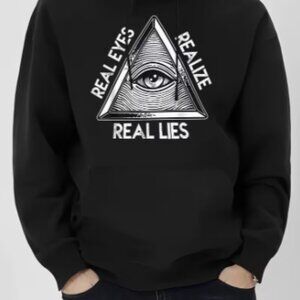 Illuminati All Seeing Eye Pyramid Streetwear Hoodie Sweatshirt NWT